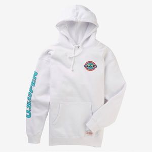 Burton White Hoodie with Blue and Red Accents